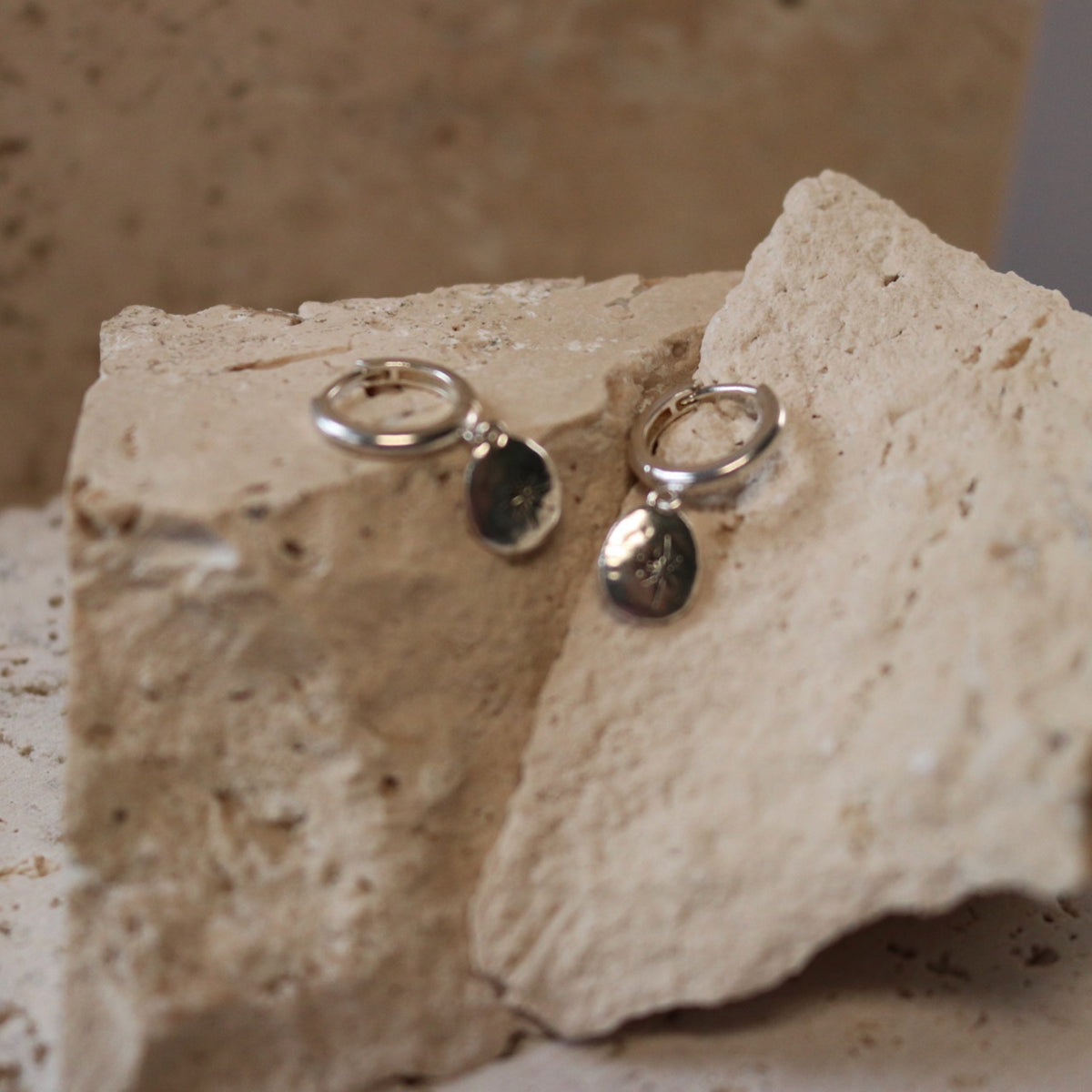 North Star Hoops | Sterling Silver