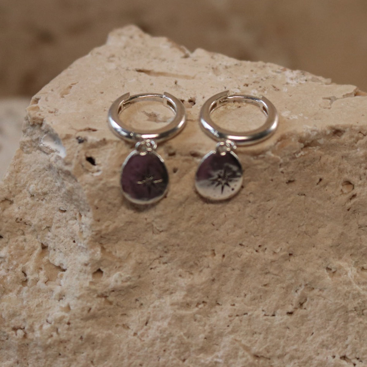 North Star Hoops | Sterling Silver